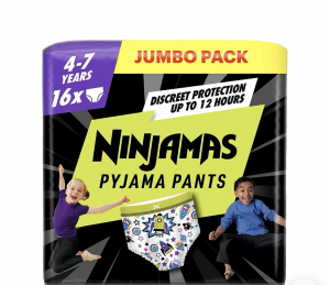 Pampers Ninjamas Pyjama Pants 4-7 Years 16 Pack